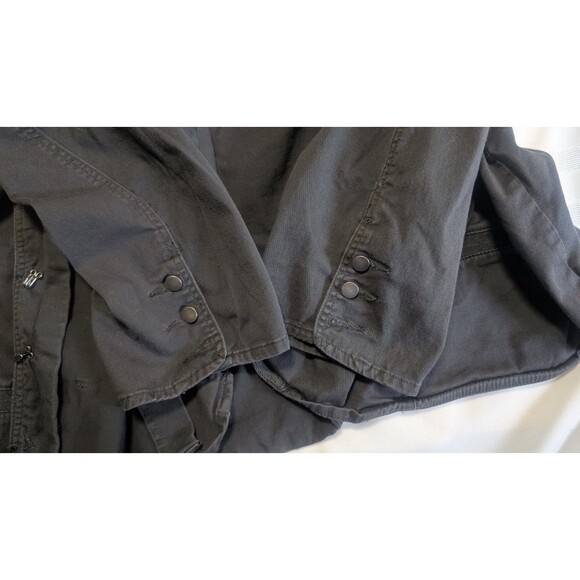 Lane Bryant Jacket Woman’s Size 28 Ruffle Front Black Blazer Pockets - Picture 9 of 12